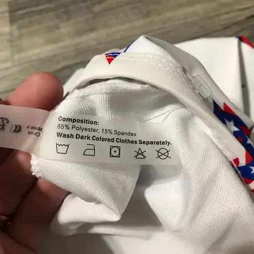 🌿Rose Gal 4th Of July Swim Top; 22 Women’s White Size undefined