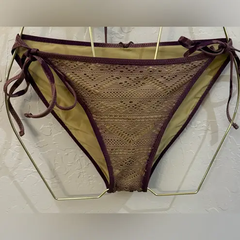 Becca New! Color Play Crochet Triangle Bikini Set Sz Large D Cup