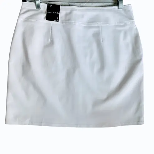 I.N.C. NWT International Concepts White Mini Skirt L Size L