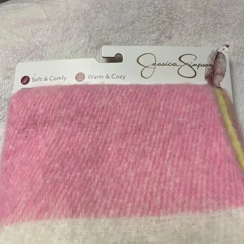 Jessica Simpson  Pastel Pink Yellow Orange Soft Blanket Scarf