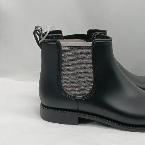 Ferrera Couture By Henry Ferrera Marsala Bling Chelsea Rain Boots Women 7 Black