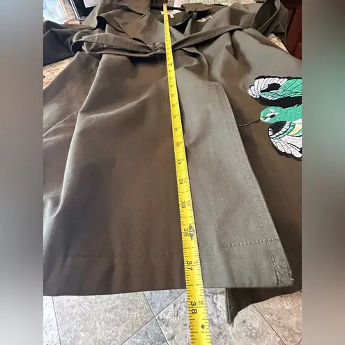 Sheryl Crow Embroidered Jacket~Be Myself~Hummingbirds Plus Suze 2X Short Trench Green