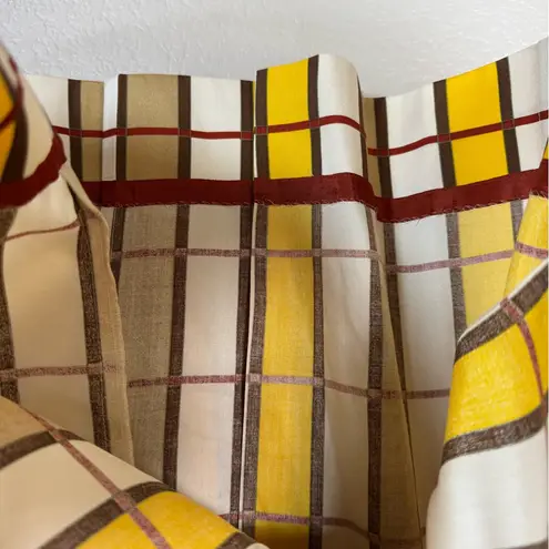 Marc by Marc Jacobs Marc by Marc Jacob’s Plaid Pleated Checkered Yellow Brown Silk Skirt size 6