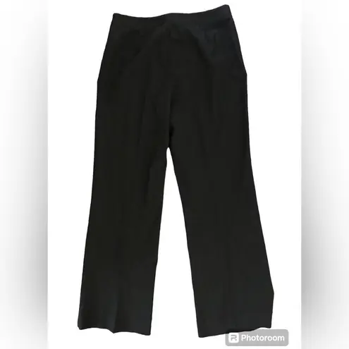 Lafayette 148 black wool menswear contemporary dress pants size 10