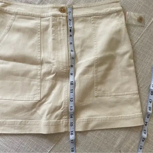 Melrose and Market Melrose and Market Beige Mini Skirt Size 10 NWT Cotton Blend Utility Style
