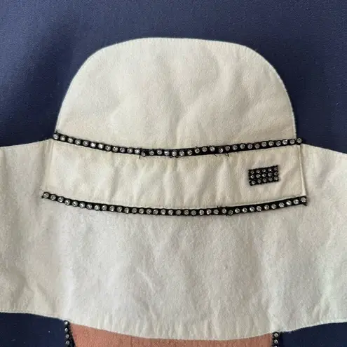 Vtg 80's Red Lipstick Western Fringe Lady T