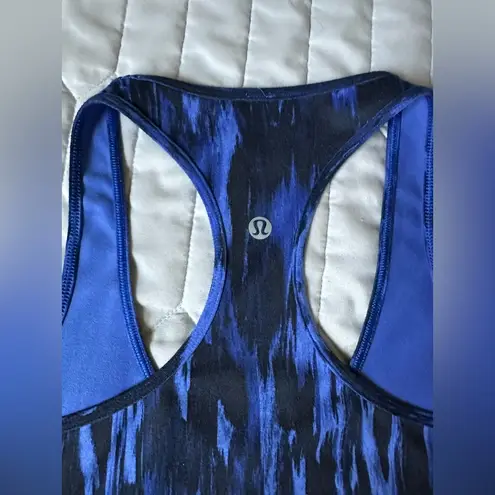 Lululemon  | Cool Racerback Women's Tank Top |Cobalt Blue/Black | Size 4