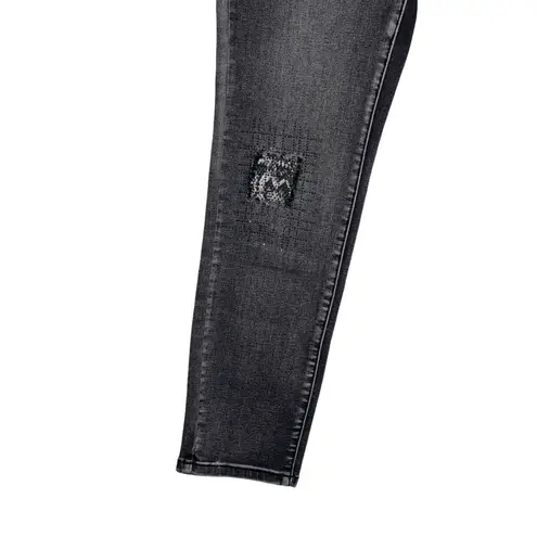 Joseph Ribkoff Women's Jeans Stretch Rhinestone Stud Snake Distressed Denim 2