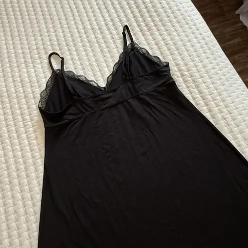 Gilligan O’Malley Slip Chemise Dress Nightgown Sz L Large Black Sleeveless