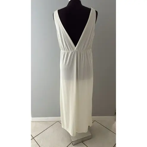 Vintage Kayser Nightgown Womens 36 Ivory Satin Maxi Fairy Whimsy Princess Size M