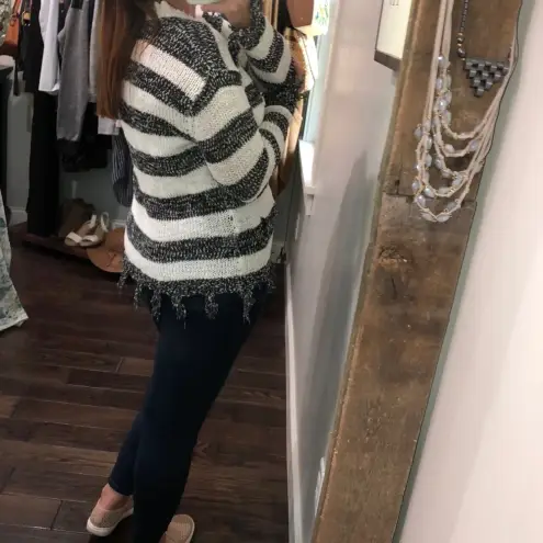 Honey Belle  small adorable boho fringe sweater