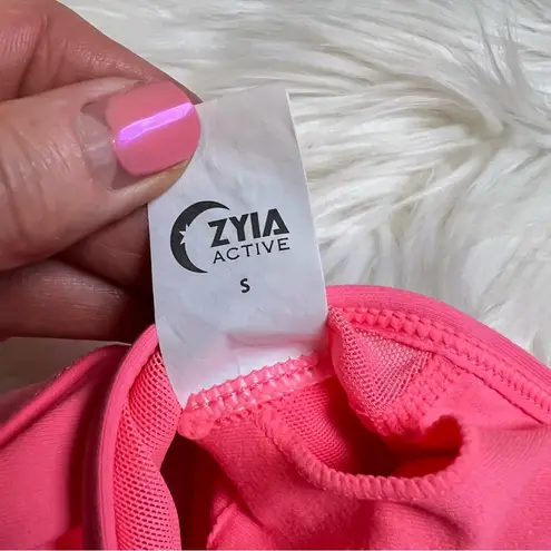 Zyia Active All Star One More Rep Neon Pink Racerback Sports Bra. Size Small.