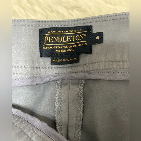 Pendleton Chino Crop Pant Semi-Satin Dusty Steel Blue Stretch women’s Size 6