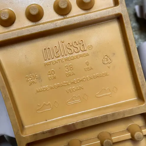 Melissa WIDE PLATFORM BUCKLED SANDALS IN BEIGE/PINK 9 Y2K