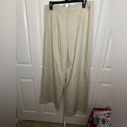 XL Khaki Dress Pants Commense Wide Leg Career Business Casual Tan