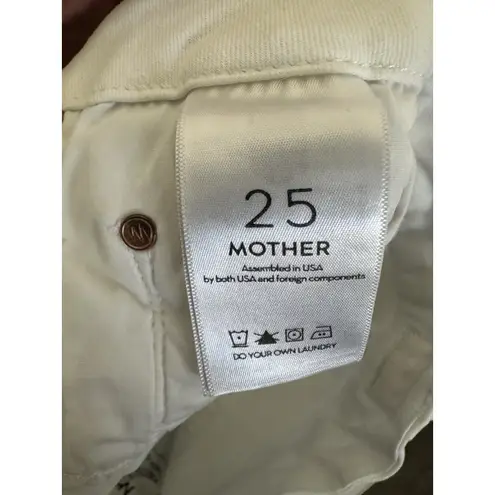 Mother Denim High Waisted Looker Ankle Fray in Little Miss Lacey Size 25 White