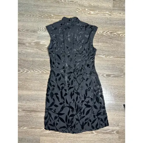 La Belle Silk Burnout Velvet Mini Dress