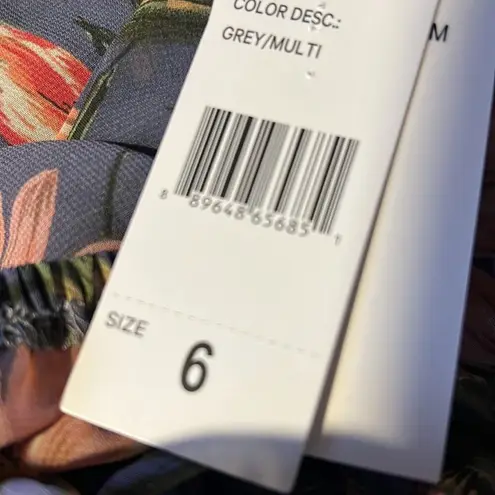 Julia Jordan Sweetheart Floral Puff Sleeve Fit & Flare Dress Size 6 NWT $119