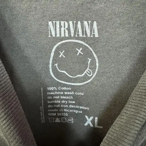 Nirvana Smells Like Teen Spirit Oversized Grunge Band Tee XL