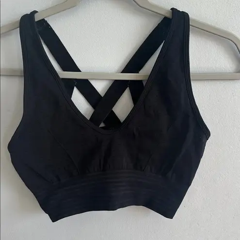 Whistles Black Crisscross Back Sports Bra Size undefined