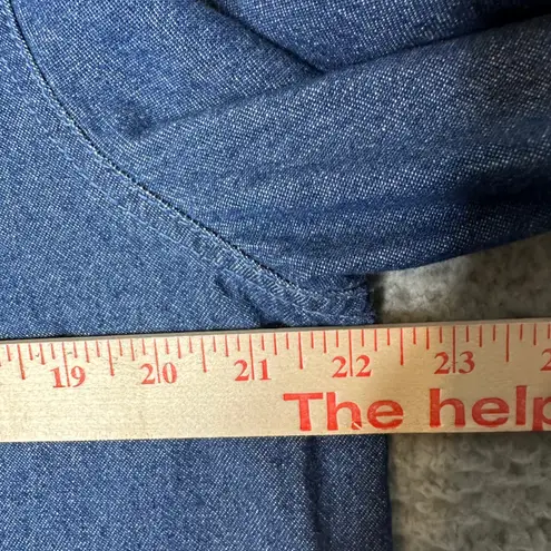 Blair Denim Jacket Embroidered Butterflies Floral Zip Front Women's Medium