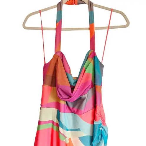 Anthropologie NEW By  Square-Neck Halter Midi Dress‎ Medium Petite