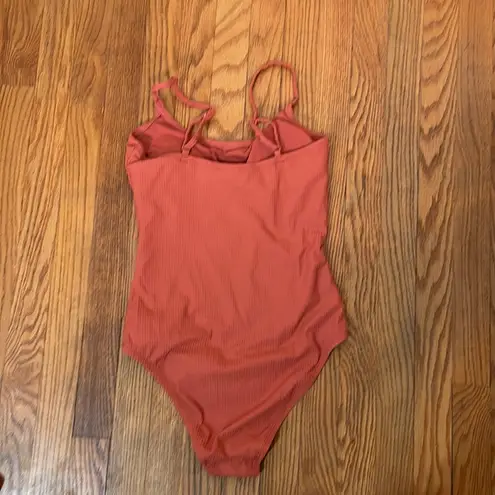 ANDIE The Amalfi One Piece Swimsuit Rib Ginger Orange size XS NWT