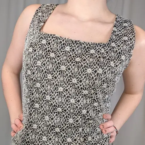 Dress Barn Y2K Whimsygoth Lacy Tank Top Black and White Size Large  - Image 7