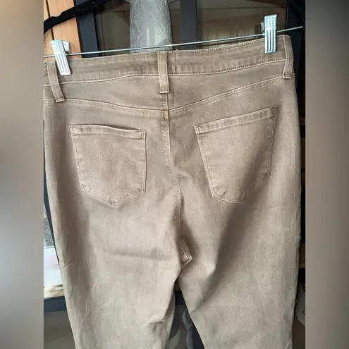 L'Agence L’AGENCE kendra high rise cropped flare rye coated jeans pants khaki stretchy