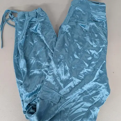 Rtr sz4 Nicholas Nori Pants silky cargo street wear style Y2K solid blue loose Size 4