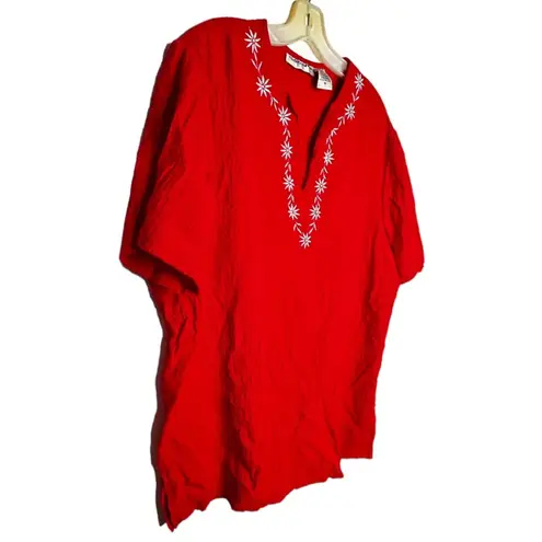 Cathy Daniels  Red Embroidered Top