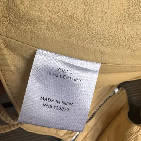 Camila Coelho BEIGE LEATHER ELOISA BRALETTE TOP SIZE S