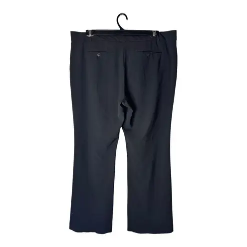 Norma Kamali Pants Women 18 Black Straight Leg High Rise Trousers Career