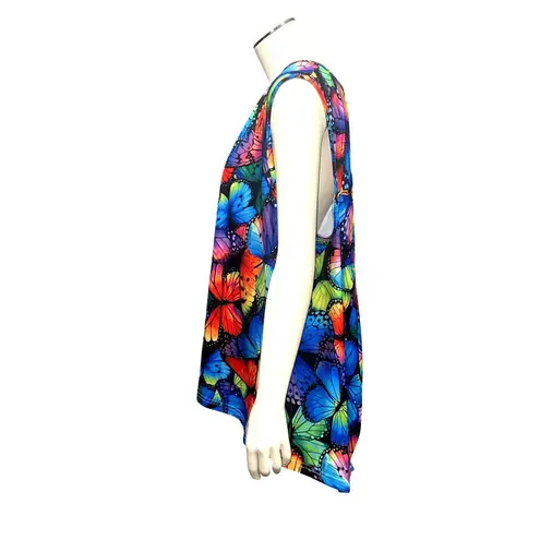 CCC 4XL Cap Sleeve Butterflycore Blouse Artwear Boho Street Chic Color Pop Core Red Size undefined