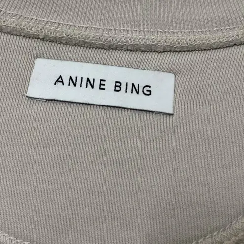 ANINE BING Tiger Muse Stone Crew Pullover Sweatshirt 100% Organic Cotton Size XS