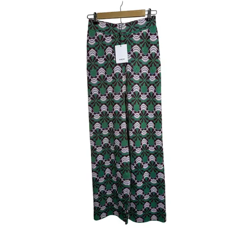 NWT Suncoo Jasper Pants β Vert Viscose Knit Jacquard, Size T1 (US S) Green