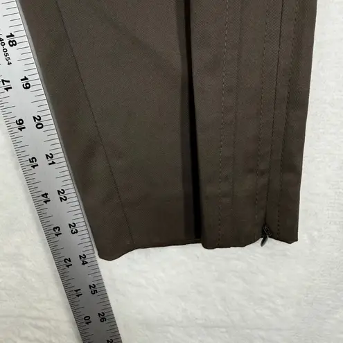 Akris Punto Women's Brown Cotton Blend Stretch Ankle Pants Size 8