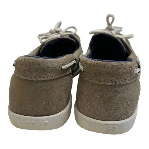 Crocs  Women's Walu Boat Shoe Slip On With Lace Detail Size 8