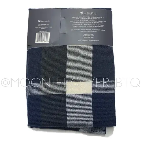 Plush Apparel Ultra Soft Plaid Scarf Blue