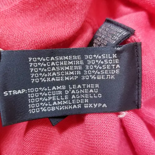 Ralph Lauren  Black Label Coral V-neck Cashmere Silk Blouse w/ side Buckle