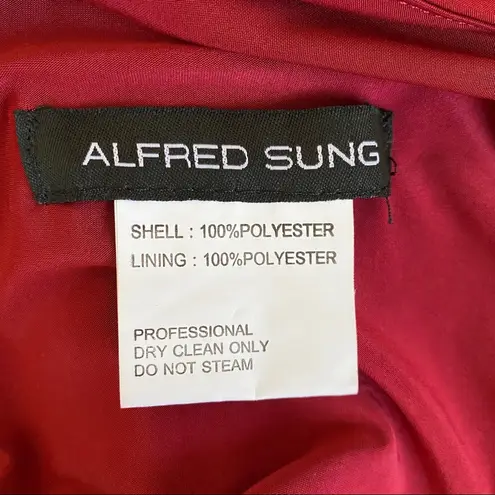 Alfred Sung Jersey Bodice Mikado Trumpet Gown 2