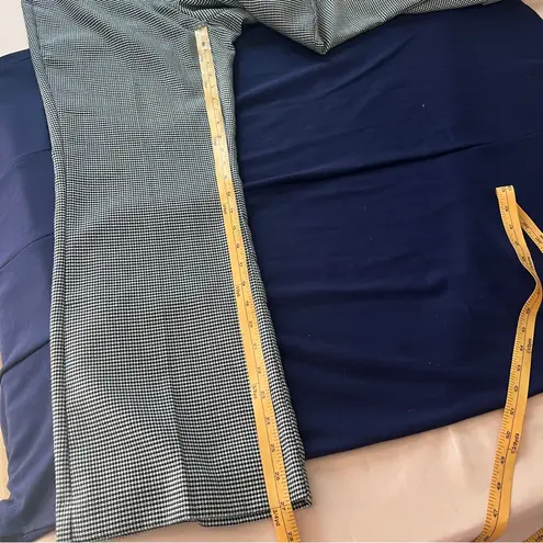 Nine West  Black Silver Houndstooth Stretch Knit High Rise Kick Flare‎ Pants 8