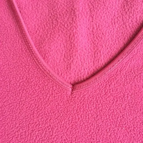 Old Navy Pink Fleece V-neck Y2K Pullover - Sz Medium