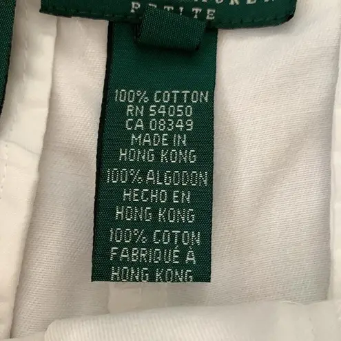 Vintage 80s/90s Lauren Ralph Lauren White Cotton High Waist Mom Shorts