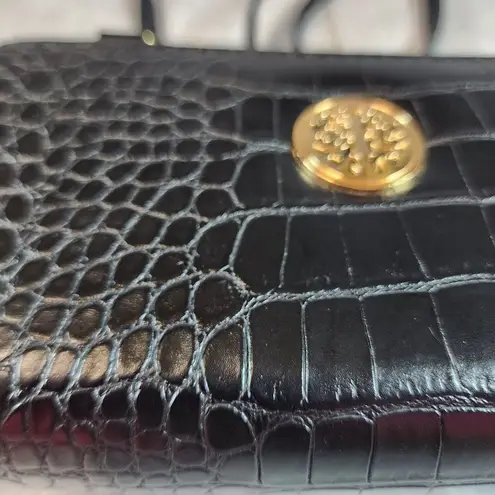 Cross Body Wristlet Purse Black Removable Strap Two Sides Zipper