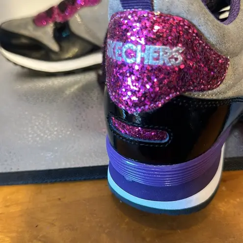 Skechers  air cooled memory foam. Lightly used size 8.5. Beautiful purple bling.​ - Image 7