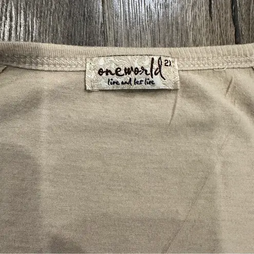 One World Y2K Top Rhinestones Studded Grunge Punk Long Slv Shirt Plus 2X Wings