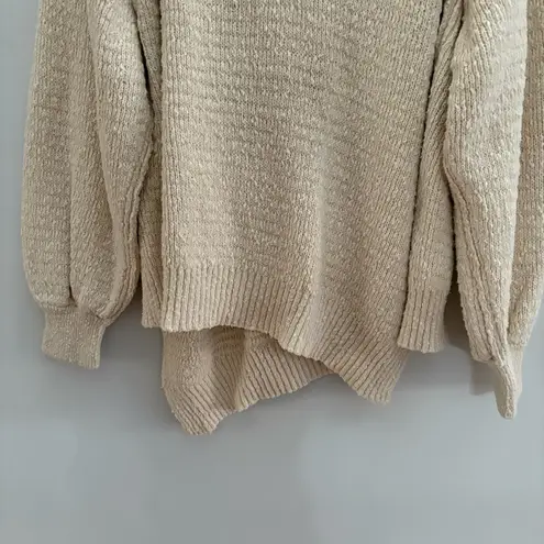Free People  Cream V-Neck Sweater