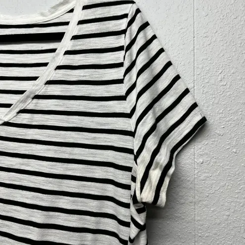 Ava & Viv Striped T-Shirt Womens 2X Cotton Stretch Short Sleeve Everyday Wear