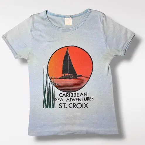 Vintage 70s Caribbean Sea Adventures St. Croix Graphic T